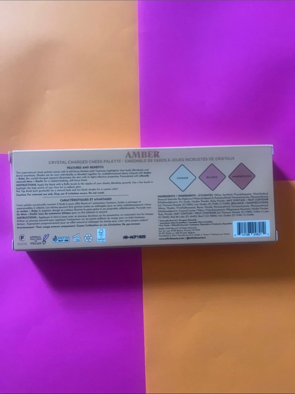 ATHR Beauty Crystal Charged Cheek Palette - Pink Blush Trio